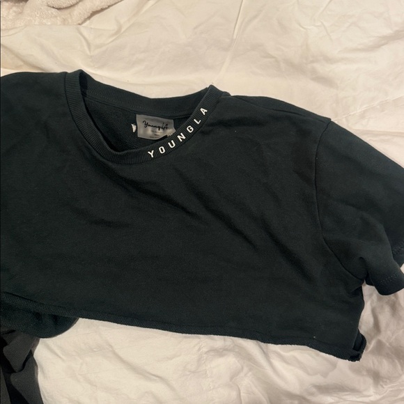 YoungLA Dreamers Club Joggers and cropped tee  - Forrest  Green - Picture 9 of 9